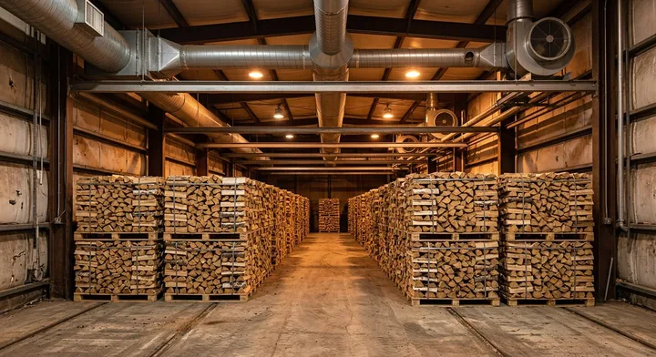 Сушка дров в Серебряных Прудах